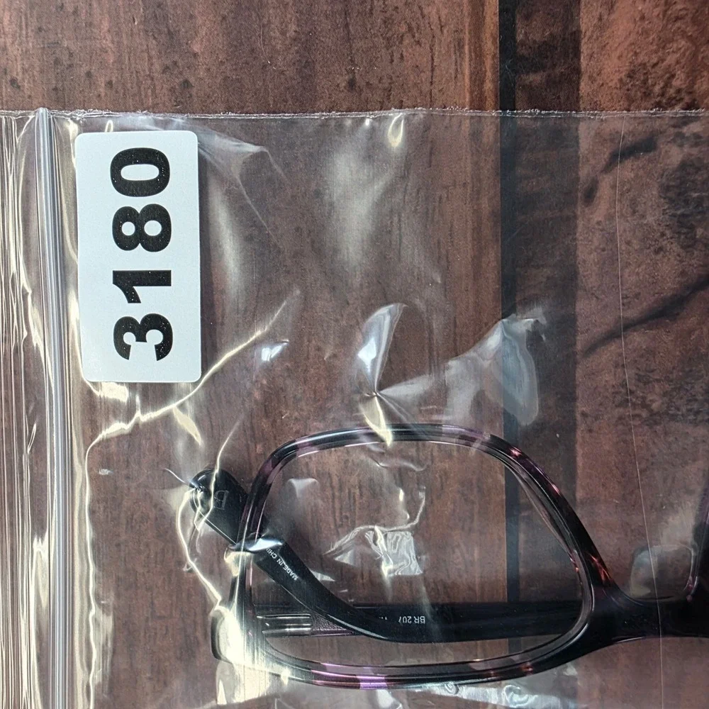Banana Republic BR 207 HKZ Purple Tortoise Rectangular Eyeglasses‎ 50-16-135